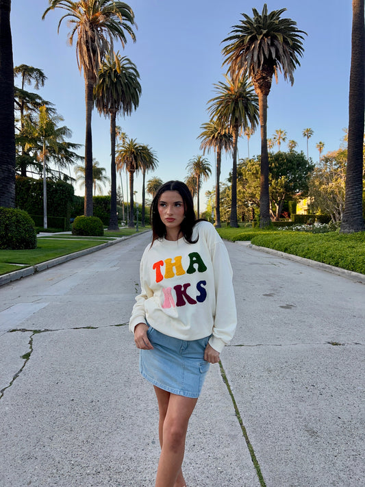 Thanks but no thanks crew neck