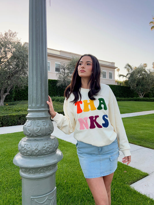 Thanks but no thanks crew neck