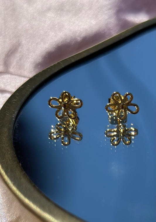 Gold Dipped Flower Earrings
