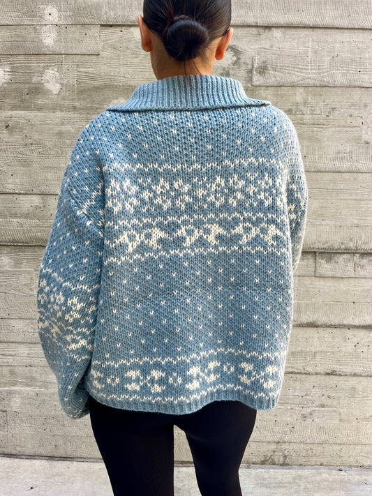 Cozy baby blue sweater